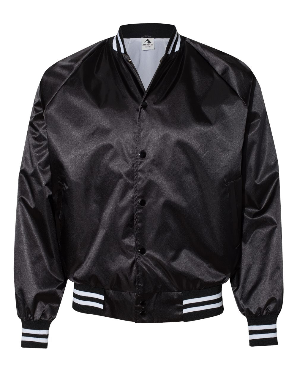 Augusta Sportswear - Satin Baseball Jacket Striped Trim - 3610